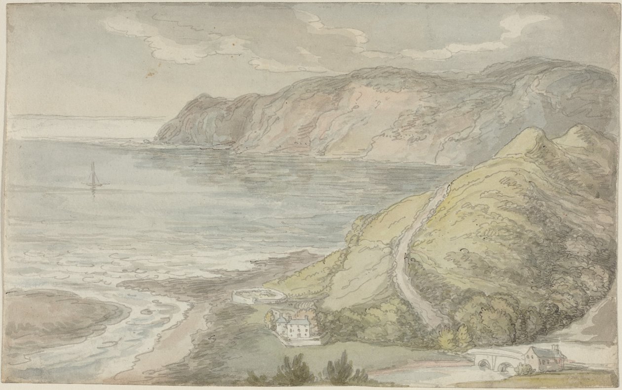 Widok z zajazdu „Inn at Lynton” autorstwa Thomas Rowlandson