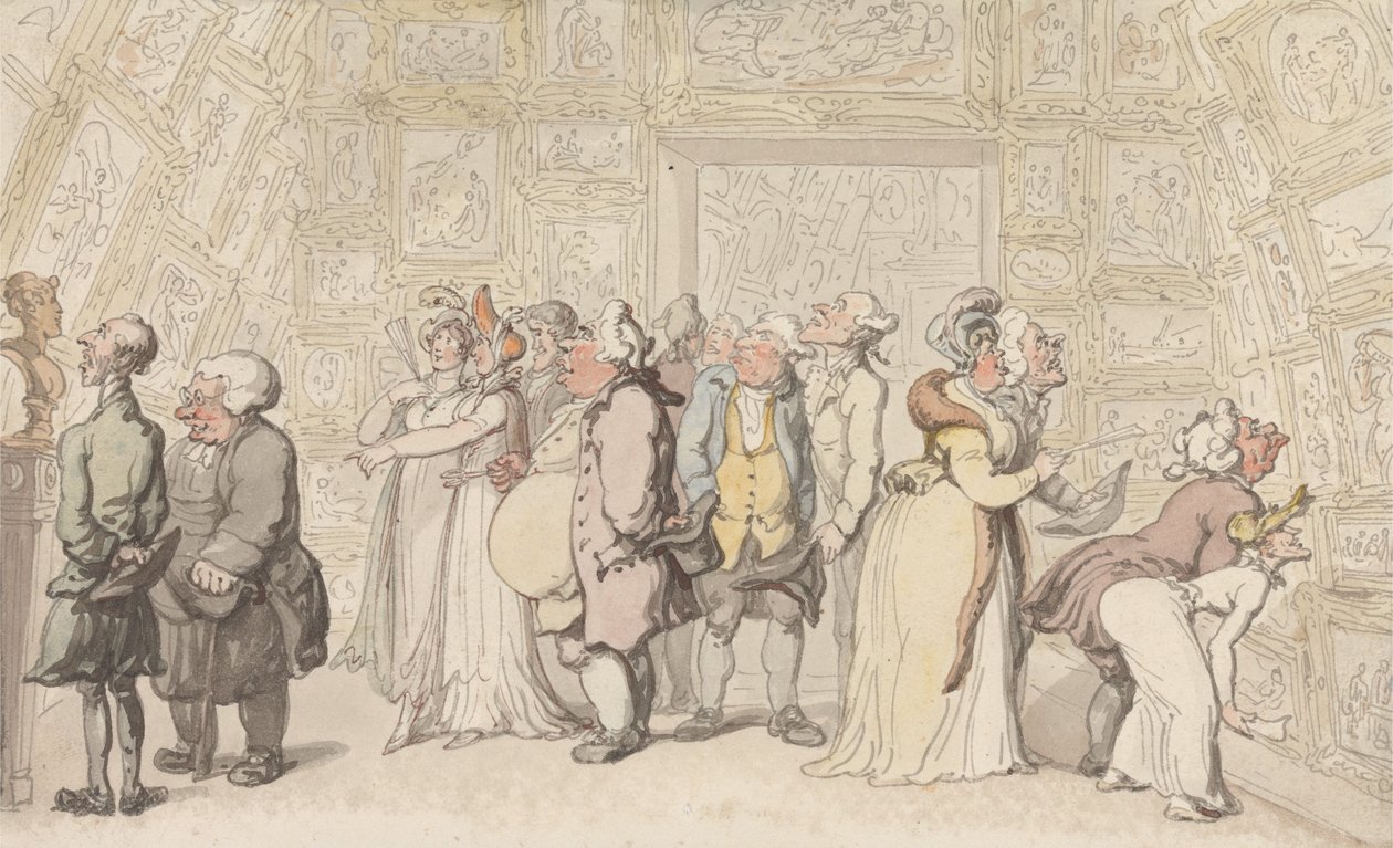 Wystawa w Królewskiej Akademii Sztuk Pięknych autorstwa Thomas Rowlandson