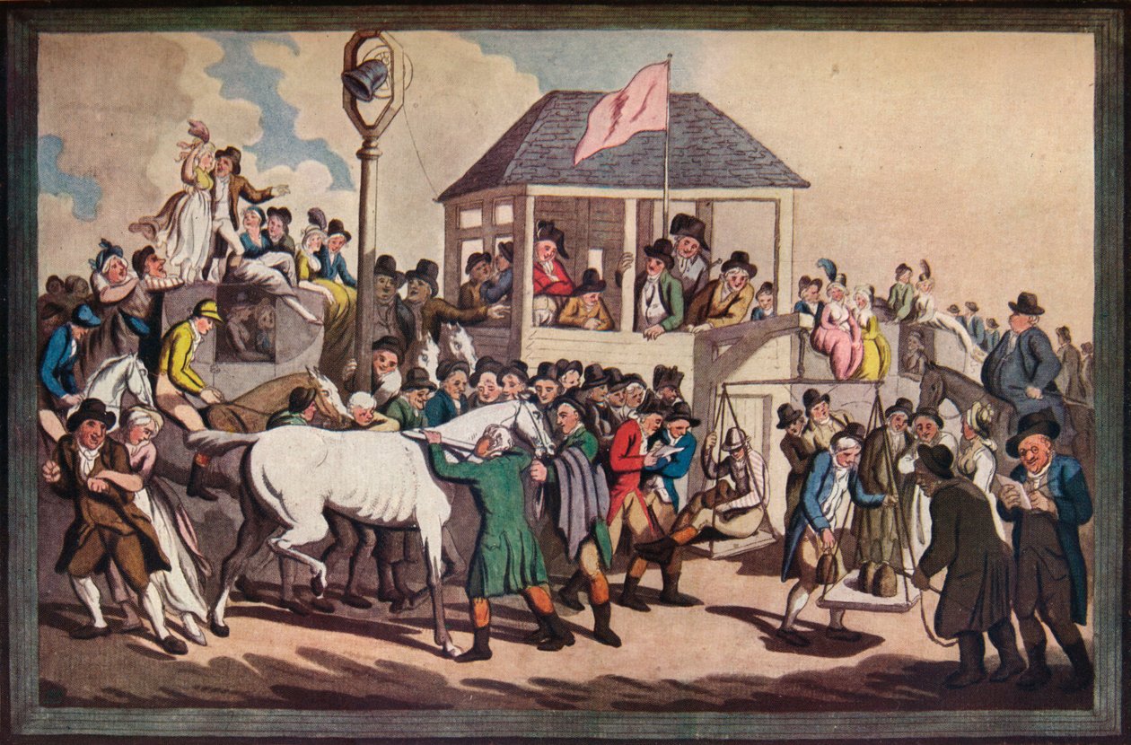 Ważenie, c1789 autorstwa Thomas Rowlandson