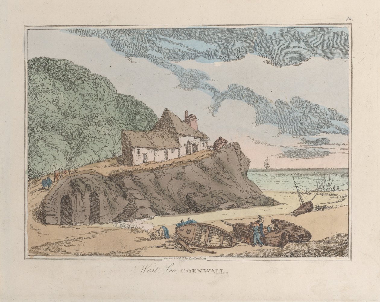 West Loo, Kornwalia autorstwa Thomas Rowlandson