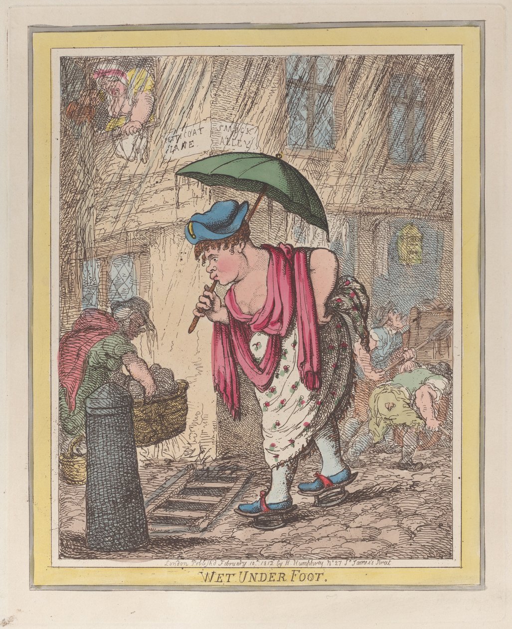 Mokre pod stopami, 10 lutego 1812 r., 10 lutego 1812 r. autorstwa Thomas Rowlandson