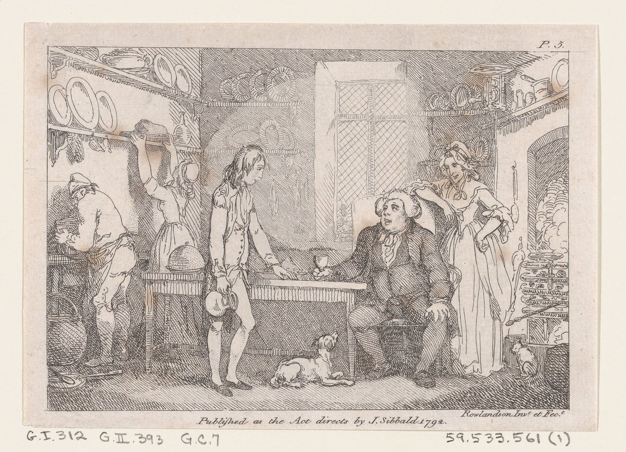 Młody Adams katechizowany przez pastora Adamsa, z Przygody Josepha Andrewsa i jego fr..., 1792. autorstwa Thomas Rowlandson