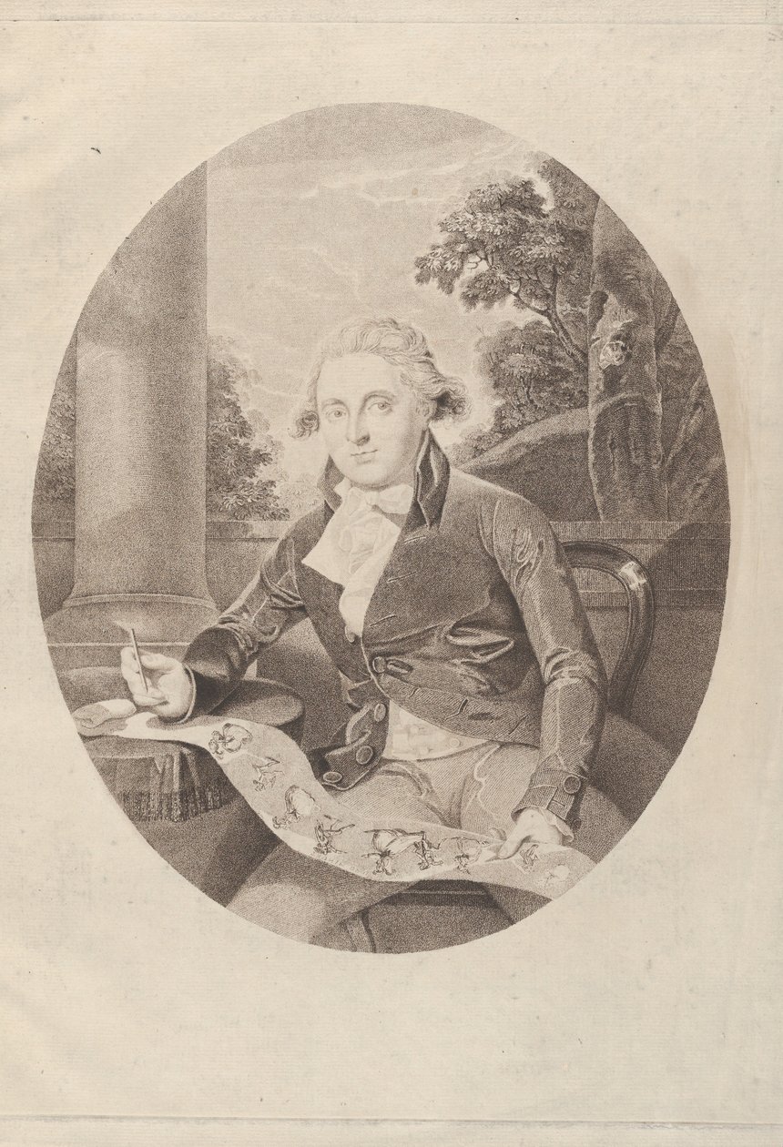 Henry William Bunbury Rysuje swój długi menuet, 1789., 1789. autorstwa Thomas Ryder