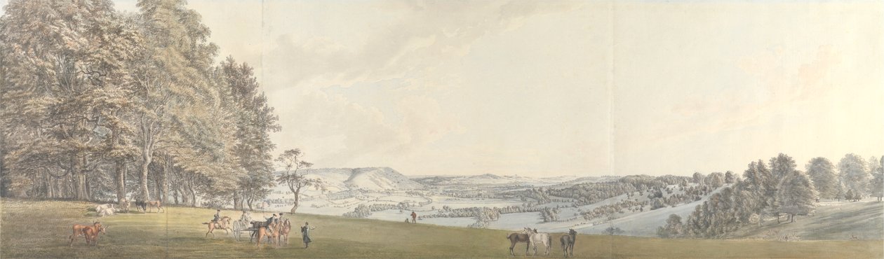 Widok Boxhill z Norbury Park, Surrey autorstwa Thomas Sandby