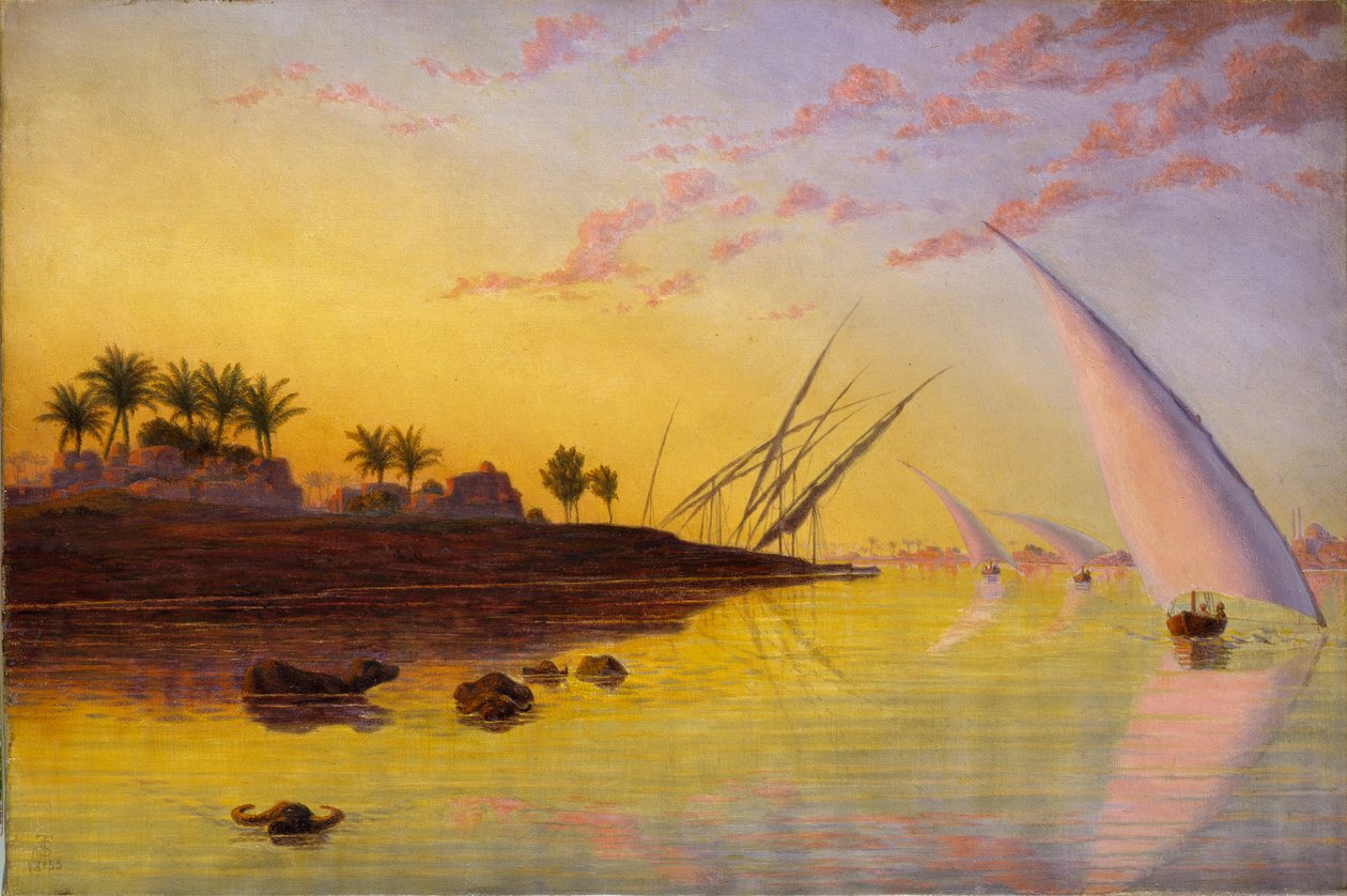 Widok na Nil, 1855 autorstwa Thomas Seddon