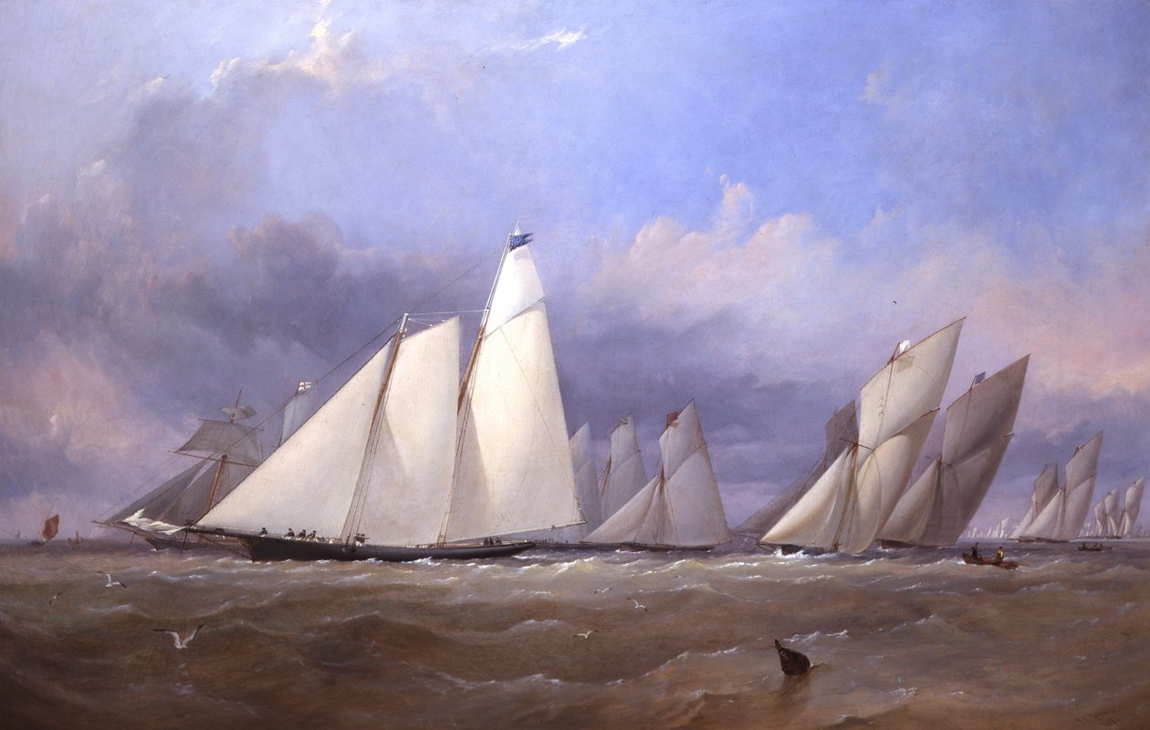 Ameryka w Cowes, 1852 autorstwa Thomas Sewell Robins