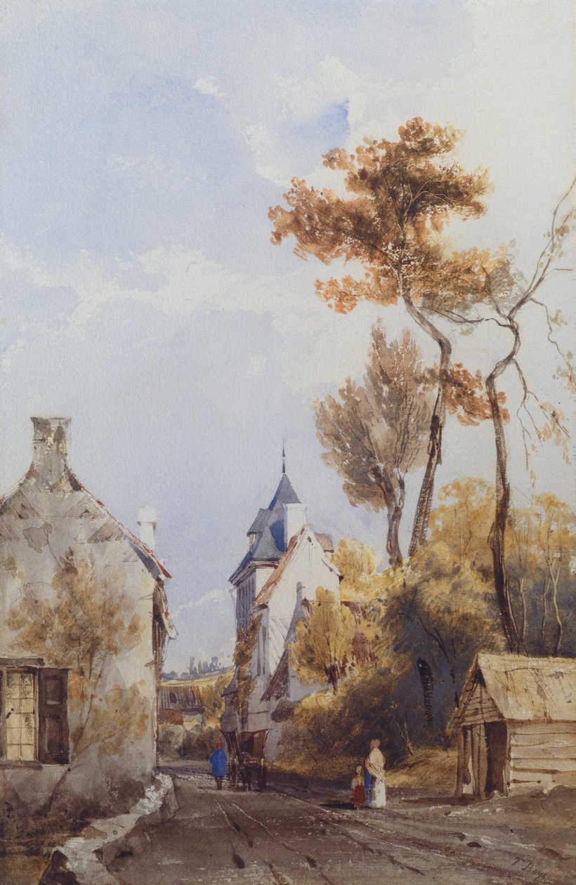 Widok na wiejską ulicę, Waterloo autorstwa Thomas Shotter Boys