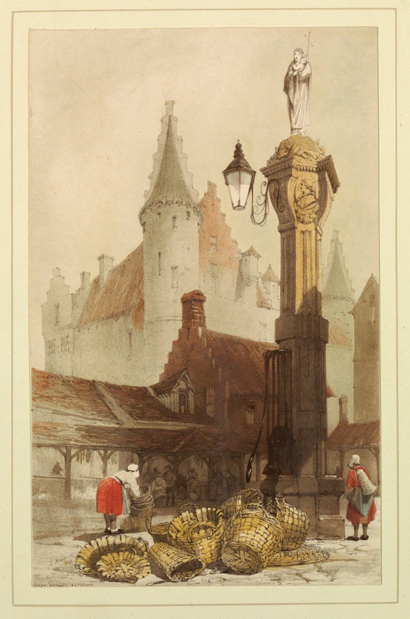 Targ Rybny, Antwerpia autorstwa Thomas Shotter Boys