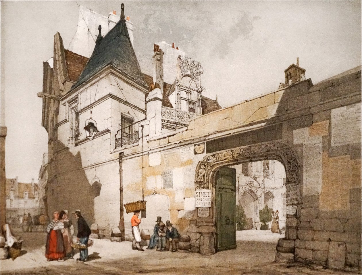 Hotel Cluny, zewnętrzna część dziedzińca autorstwa Thomas Shotter Boys