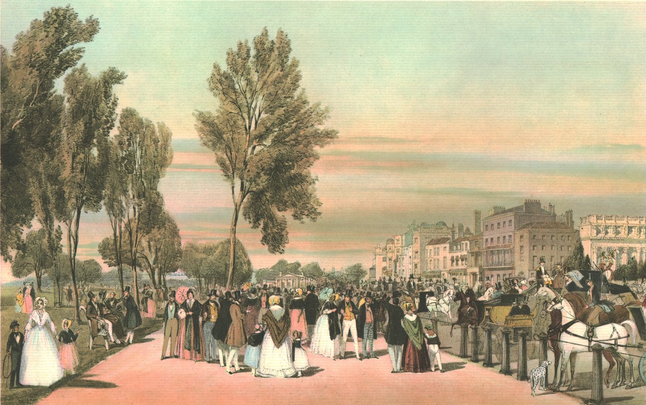 Hyde Park w pobliżu Grosvenor Gate. autorstwa Thomas Shotter Boys