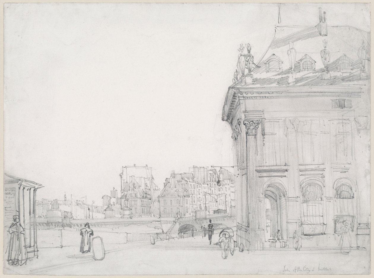 Île de la Cité widziana z Institut, Paryż autorstwa Thomas Shotter Boys
