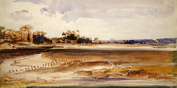 Les Salinieres, Trouville (akwarela na papierze) autorstwa Thomas Shotter Boys