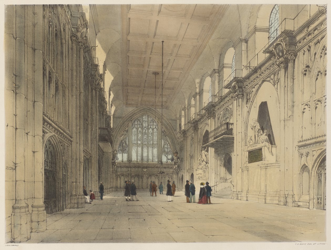 Londyn taki jaki jest: Guildhall autorstwa Thomas Shotter Boys