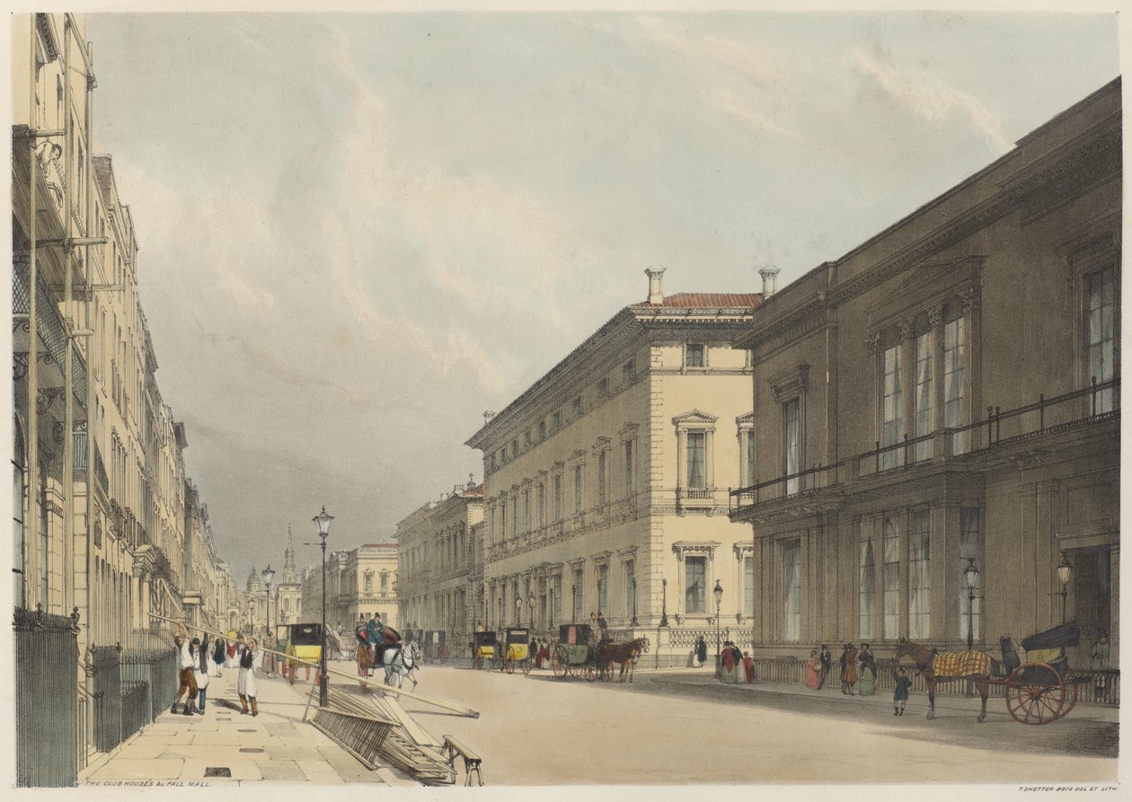 Londyn taki jaki jest: kluby, Pall Mall autorstwa Thomas Shotter Boys
