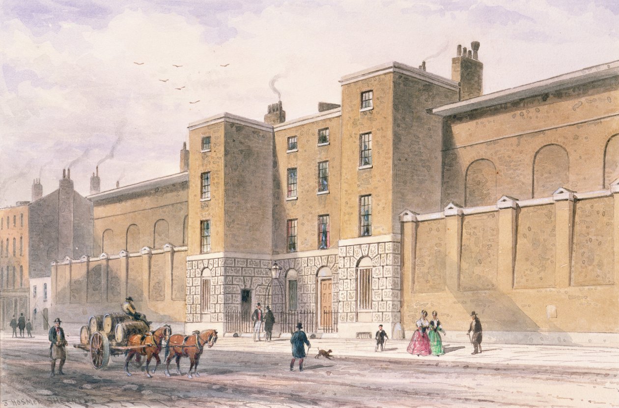 Front północny do Pałacu św. Jakuba, ok. 1850 autorstwa Thomas Shotter Boys