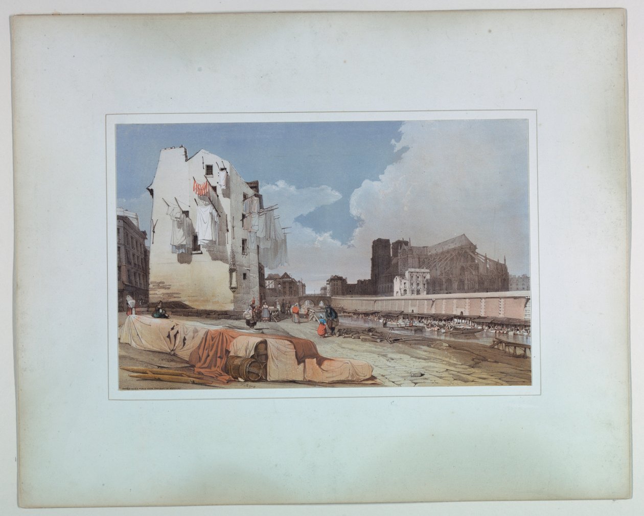 Notre Dame, Paryż z Quai Saint Bernard autorstwa Thomas Shotter Boys