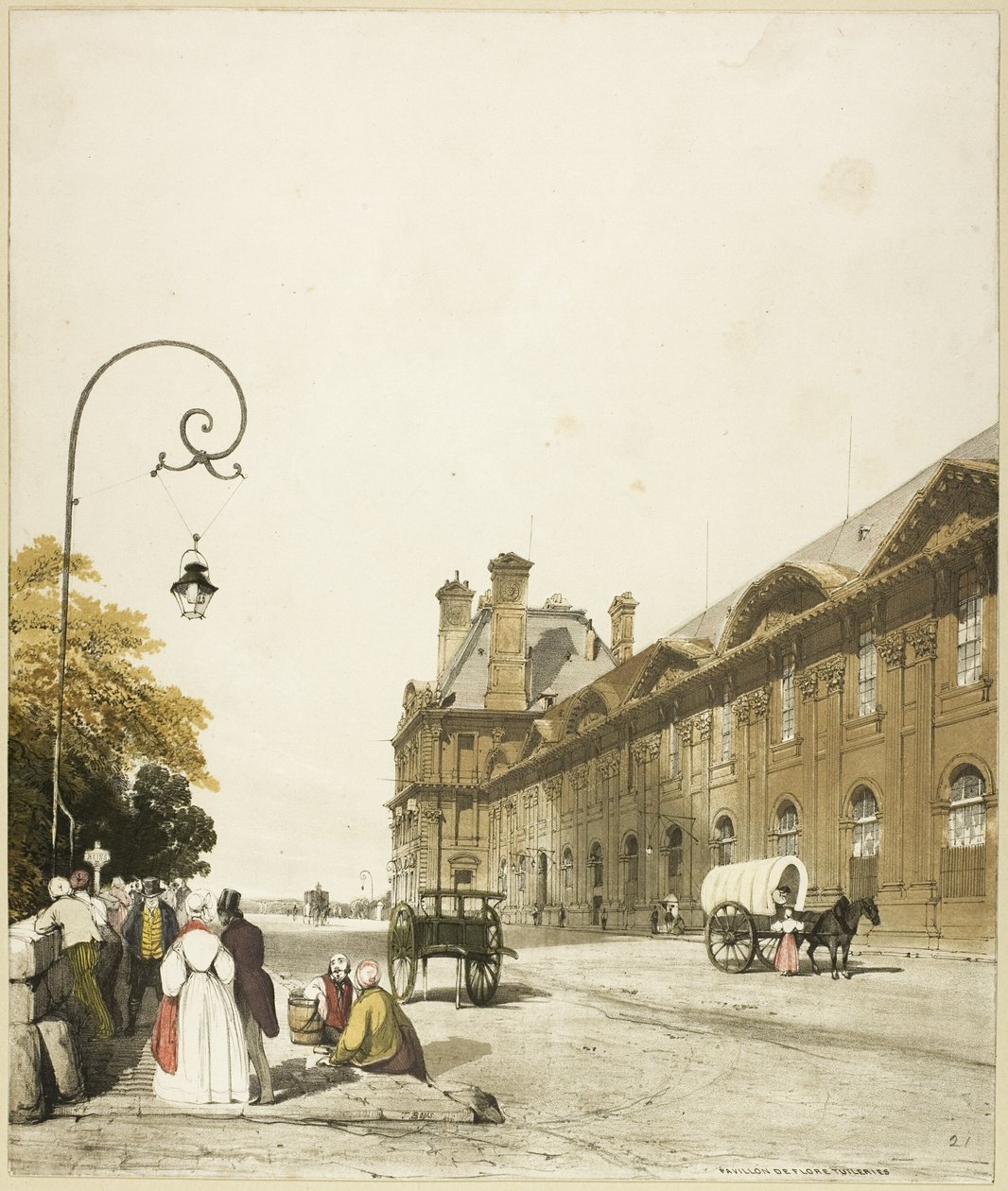 Pawilon Flory, Tuileries autorstwa Thomas Shotter Boys