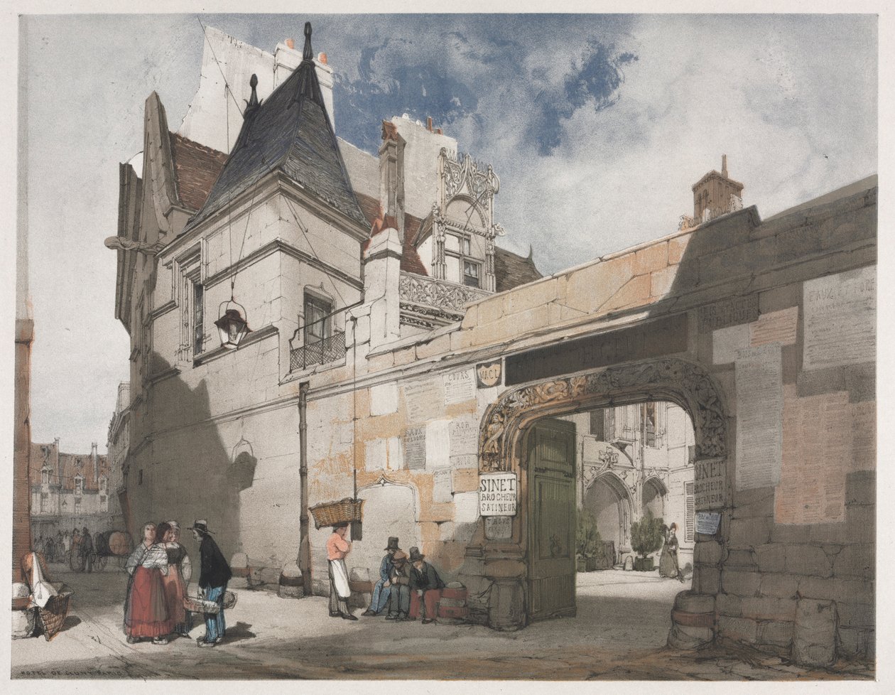 Durham House, Salisbury House i Worcester House, Londyn, c1630 1808 autorstwa Thomas Shotter Boys