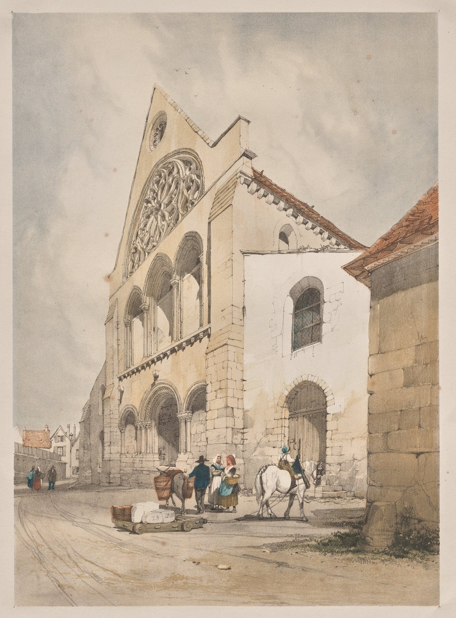 Malownicza architektura w Paryżu, Gandawie, Antwerpii, Rouen: St. Andre, Chartres, Francja autorstwa Thomas Shotter Boys