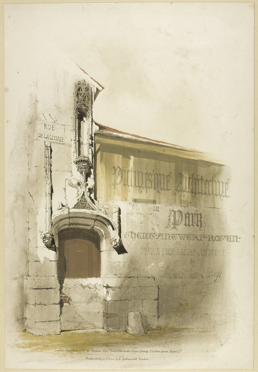 Malownicza architektura w Paryżu, Gandawie, Antwerpii, Touen itp. autorstwa Thomas Shotter Boys