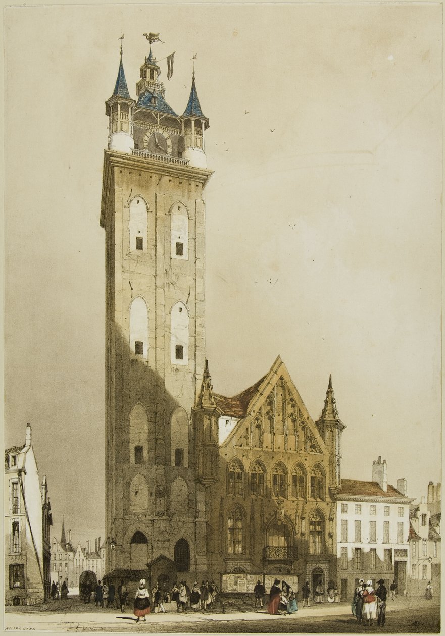 Malownicza architektura w Paryżu, Gandawie, Antwerpii, Touen itp. autorstwa Thomas Shotter Boys