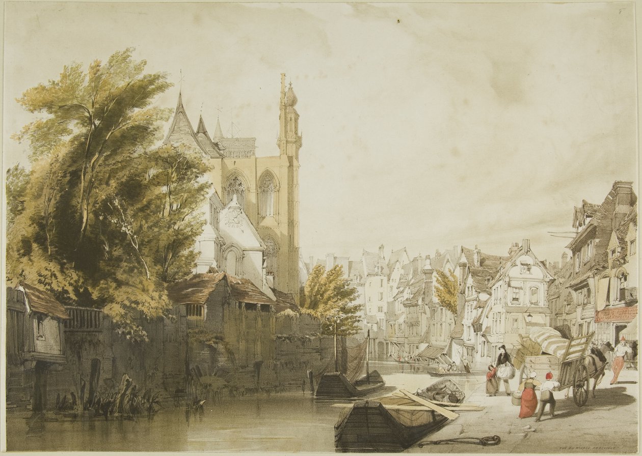 Malownicza architektura w Paryżu, Gandawie, Antwerpii, Touen itp. autorstwa Thomas Shotter Boys