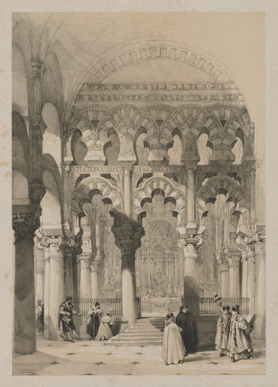 Malownicze szkice w Hiszpanii: Meczet, Kordowa, 1837. autorstwa Thomas Shotter Boys