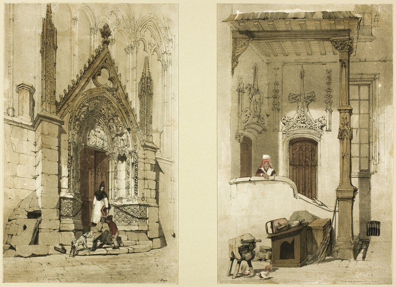 Czerwone Drzwi, Notre Dame, Paryż autorstwa Thomas Shotter Boys