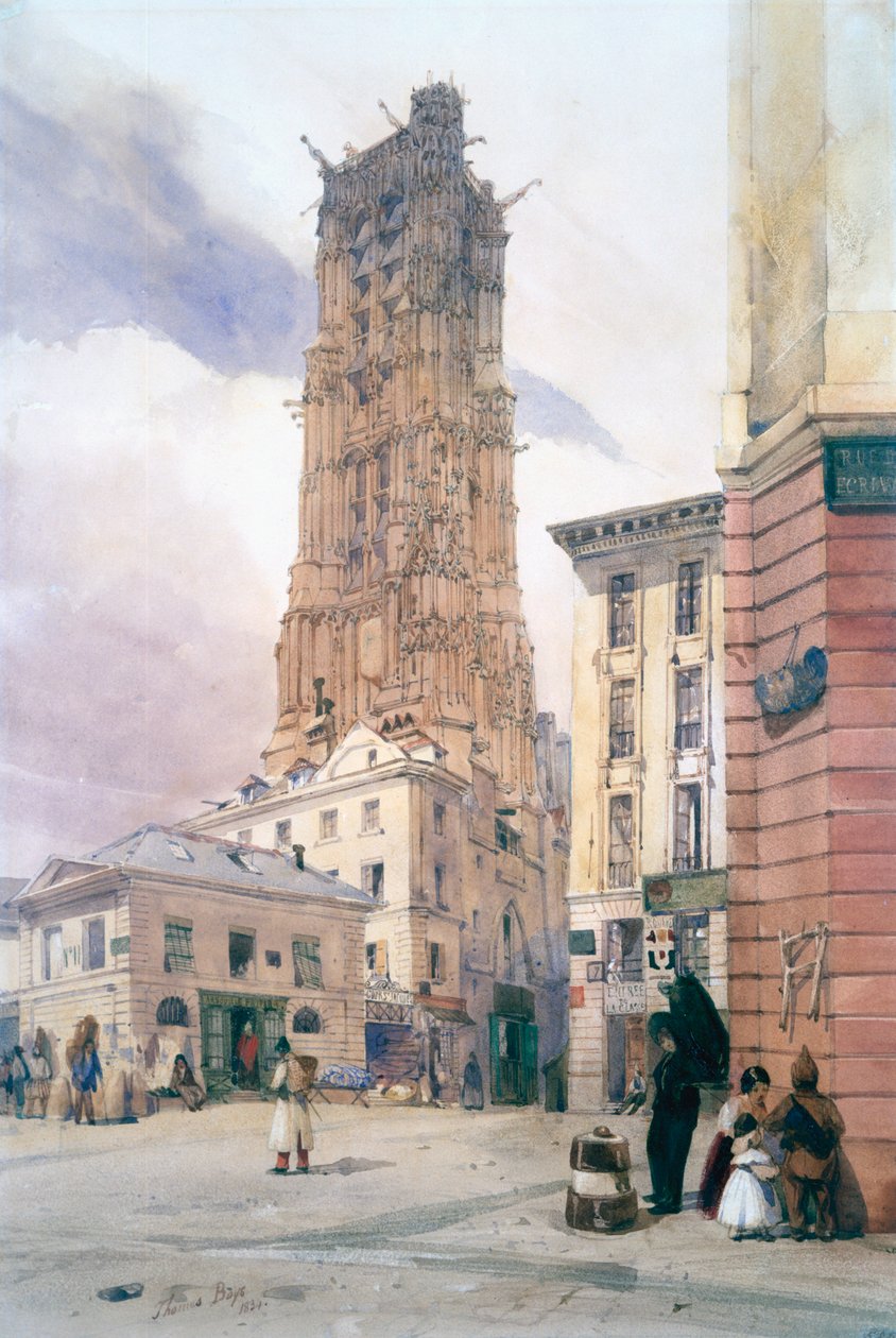 Wieża św. Jakuba, 1834 autorstwa Thomas Shotter Boys