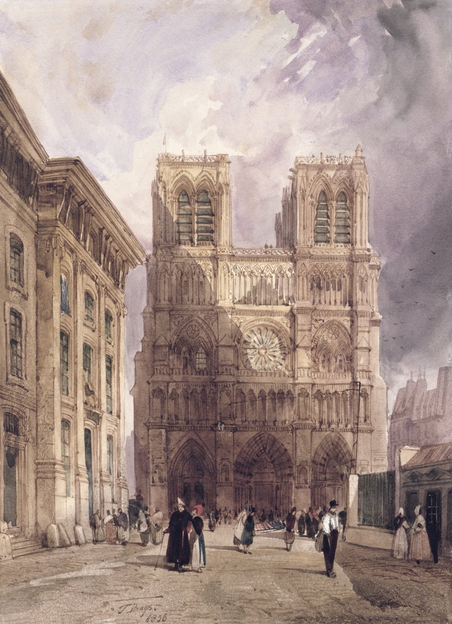 Katedra Notre Dame w Paryżu autorstwa Thomas Shotter Boys