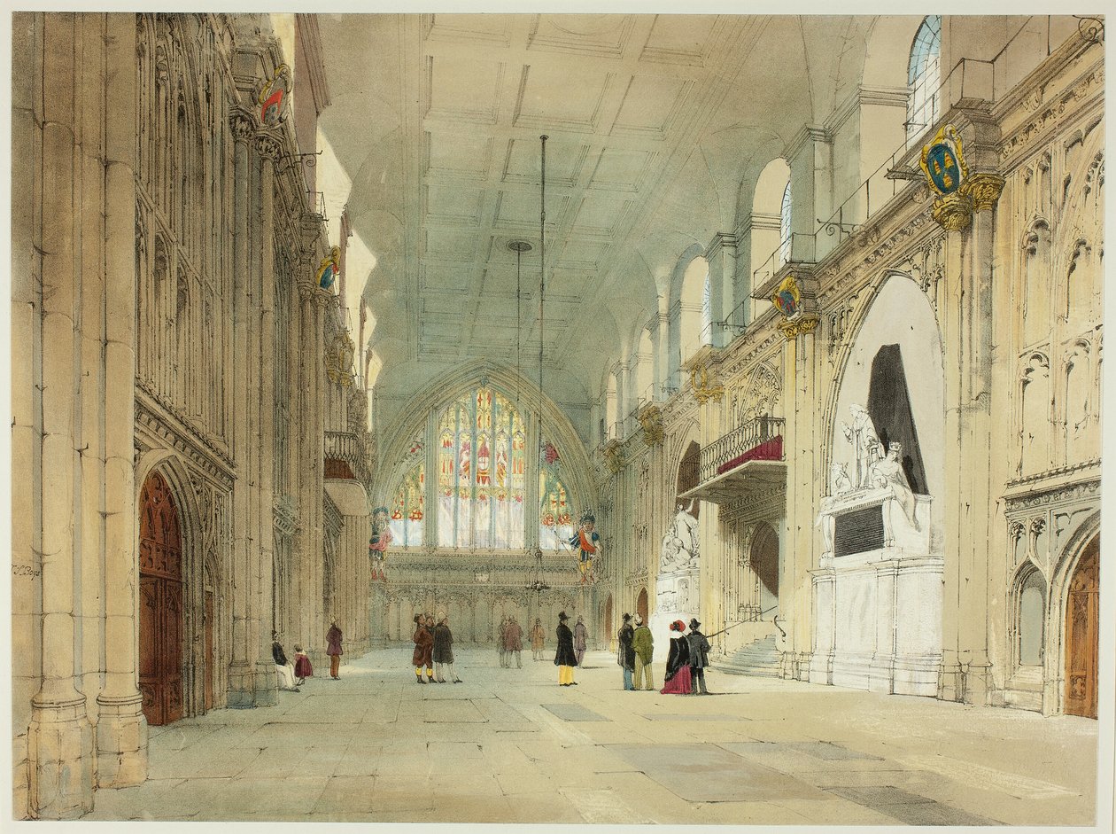 The Guildhall, płyta 25 z Original Views of London as It Is autorstwa Thomas Shotter Boys