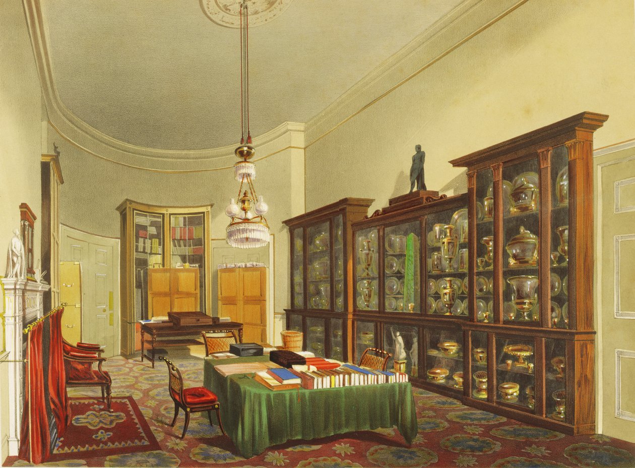Pokój sekretarza, Apsley House, T. Boys, 1853 (druk) autorstwa Thomas Shotter Boys
