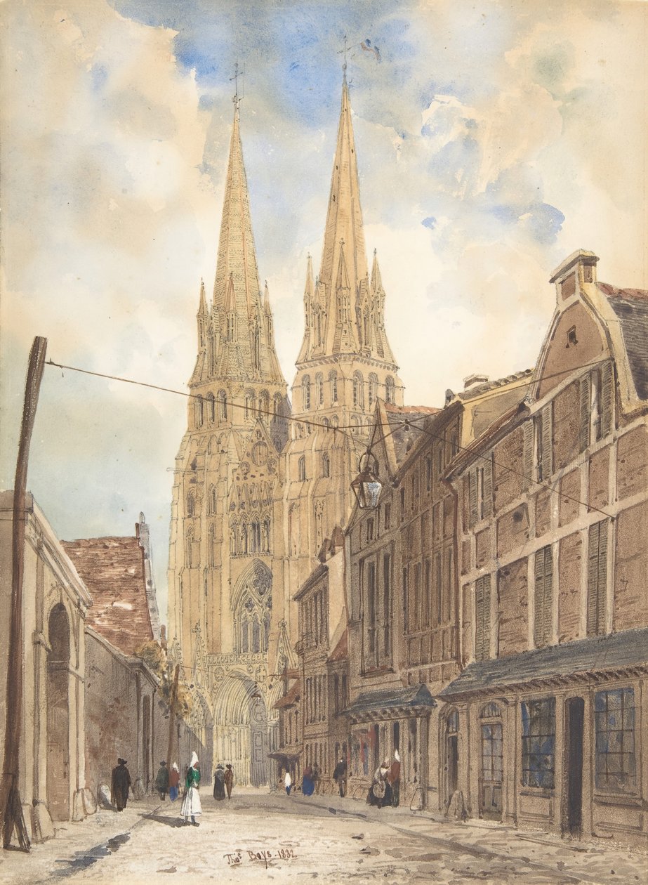 Widok Bayeux, 1832. autorstwa Thomas Shotter Boys