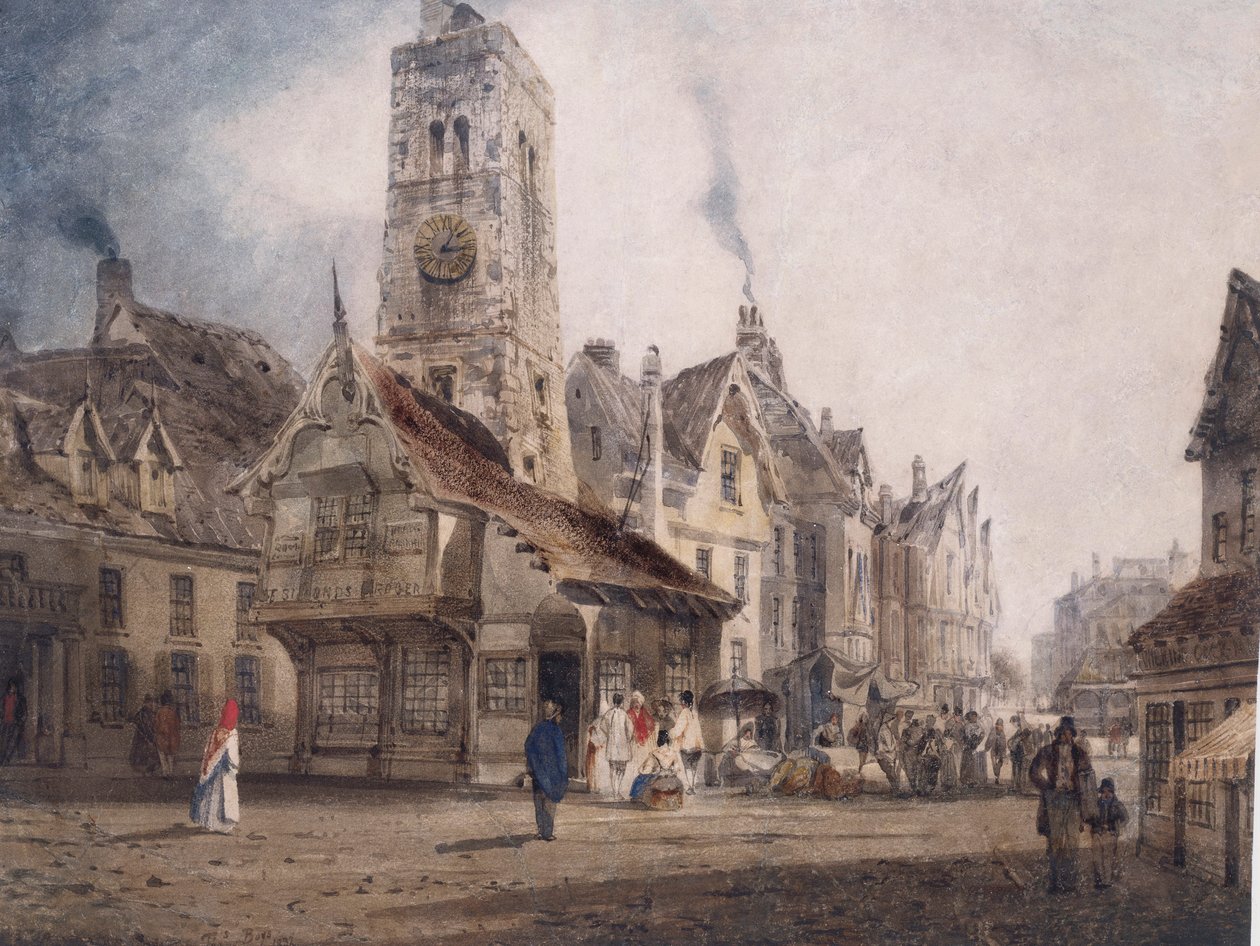 Widok na Rynek, ok.1832 autorstwa Thomas Shotter Boys