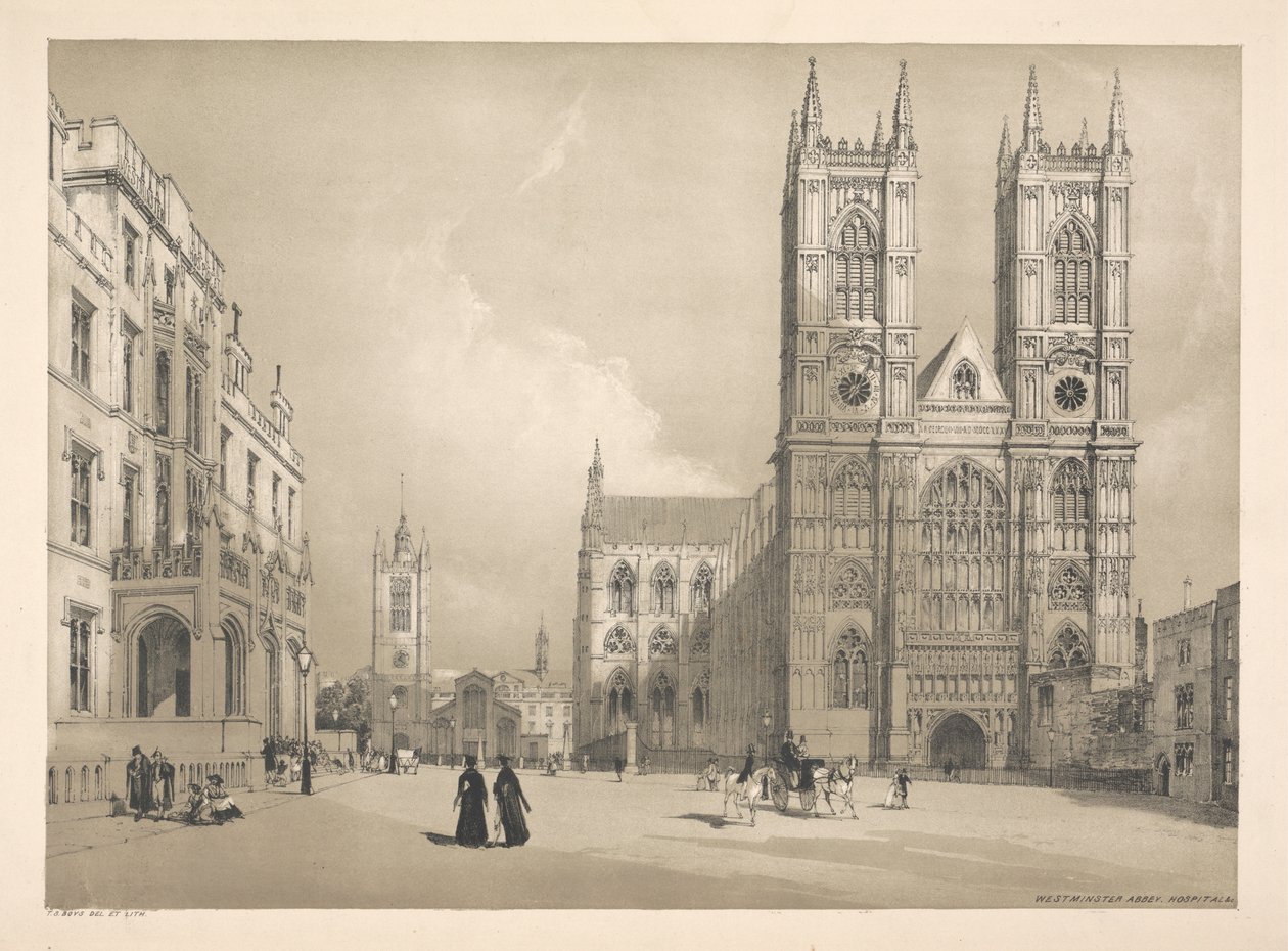 Opactwo Westminsterskie, szpital itp. autorstwa Thomas Shotter Boys