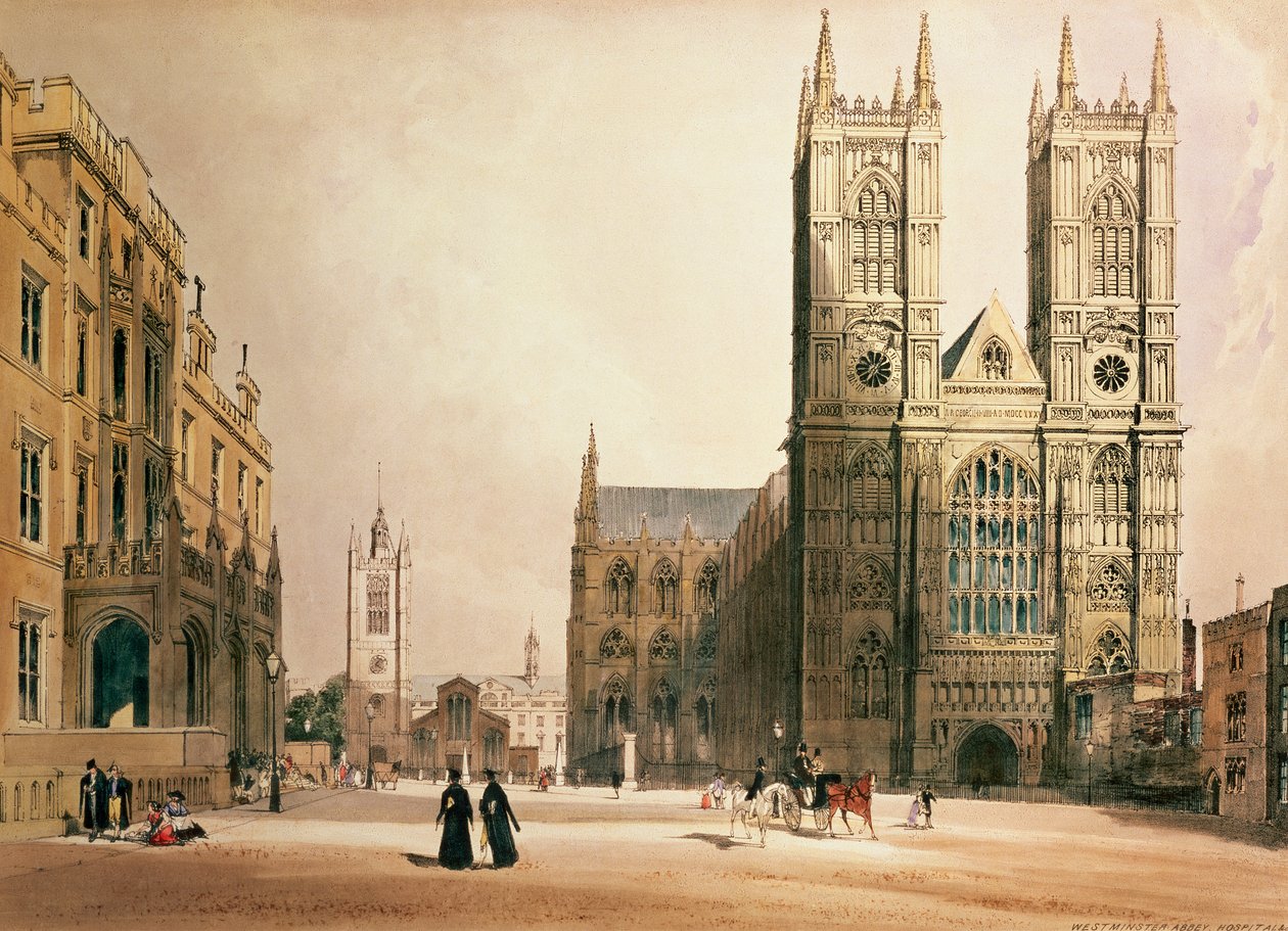 Opactwo i szpital Westminster, 1842 autorstwa Thomas Shotter Boys