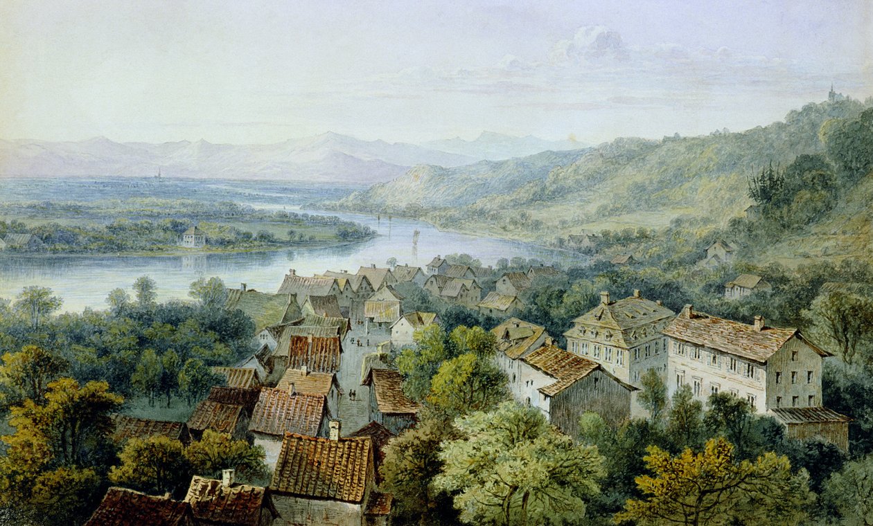 Widok na Karlsruhe autorstwa Thomas Sidney Cooper