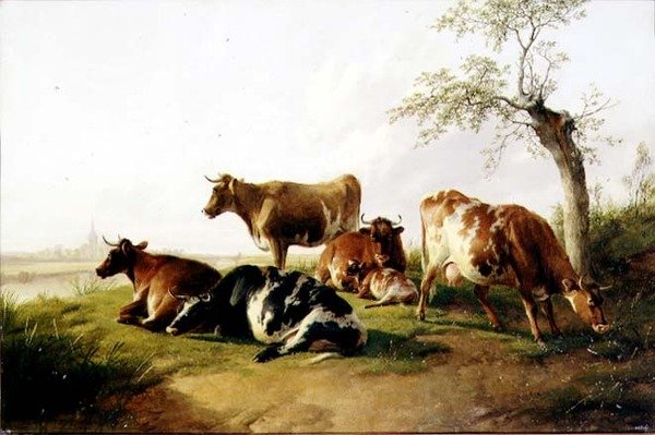 Bydło w krajobrazie autorstwa Thomas Sidney Cooper