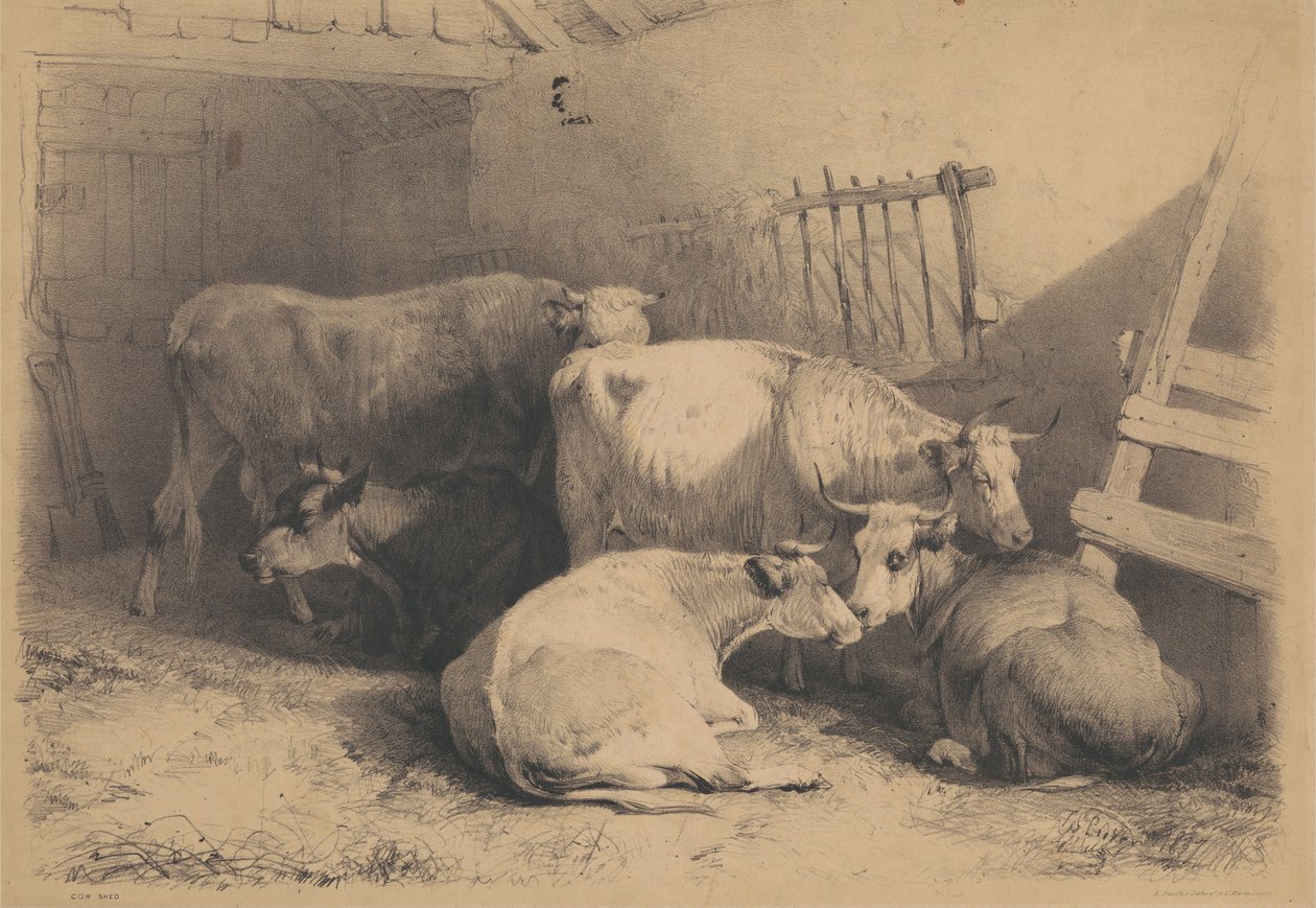 Obora dla krów autorstwa Thomas Sidney Cooper