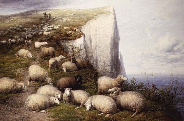Na klifach Kentu autorstwa Thomas Sidney Cooper