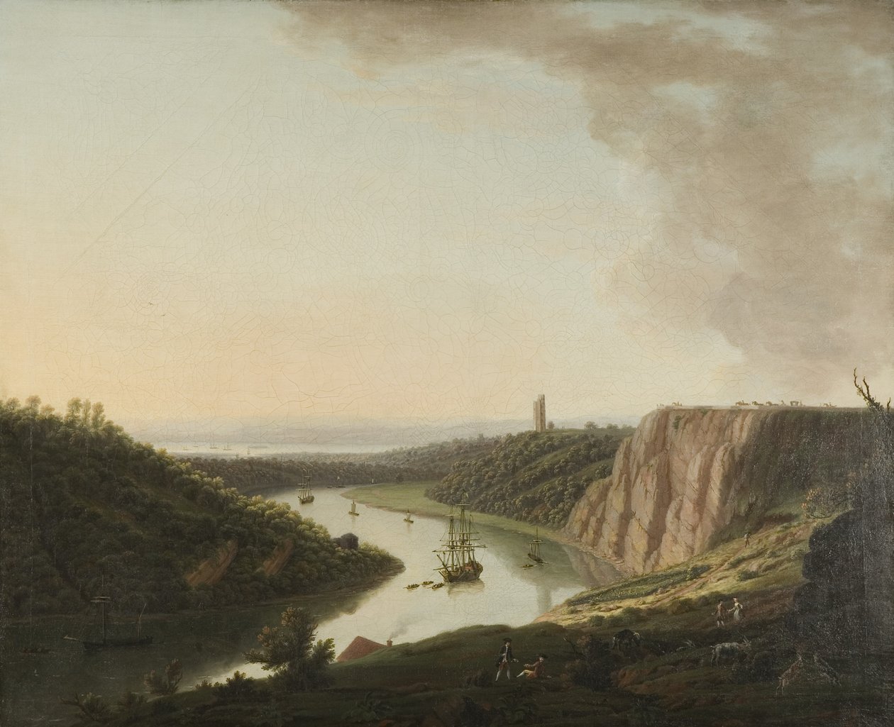 Widok z Durdham Down (olej na płótnie) autorstwa Thomas Smith of Derby