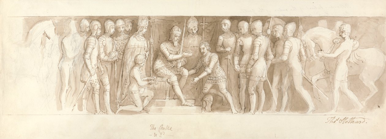 Projekt Wielkich Schodów, Pałacu Buckingham, Centrum i 2d autorstwa Thomas Stothard