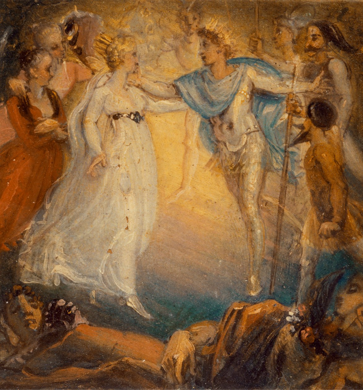 Oberon i Tytania ze „Snu nocy letniej”, akt IV, scena I autorstwa Thomas Stothard