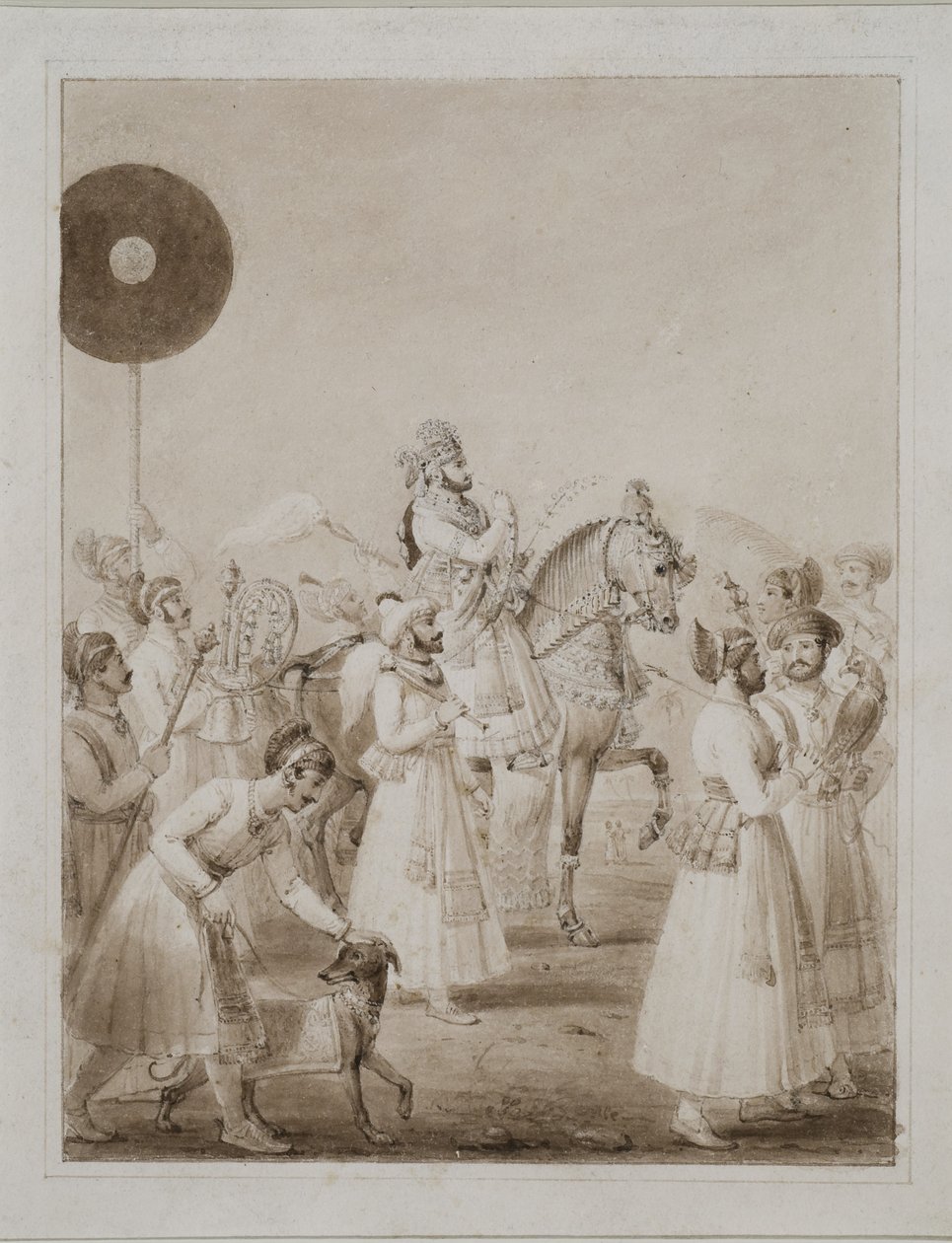 Portret Maharany Bhima Singha z Udaipur na koniu autorstwa Thomas Stothard