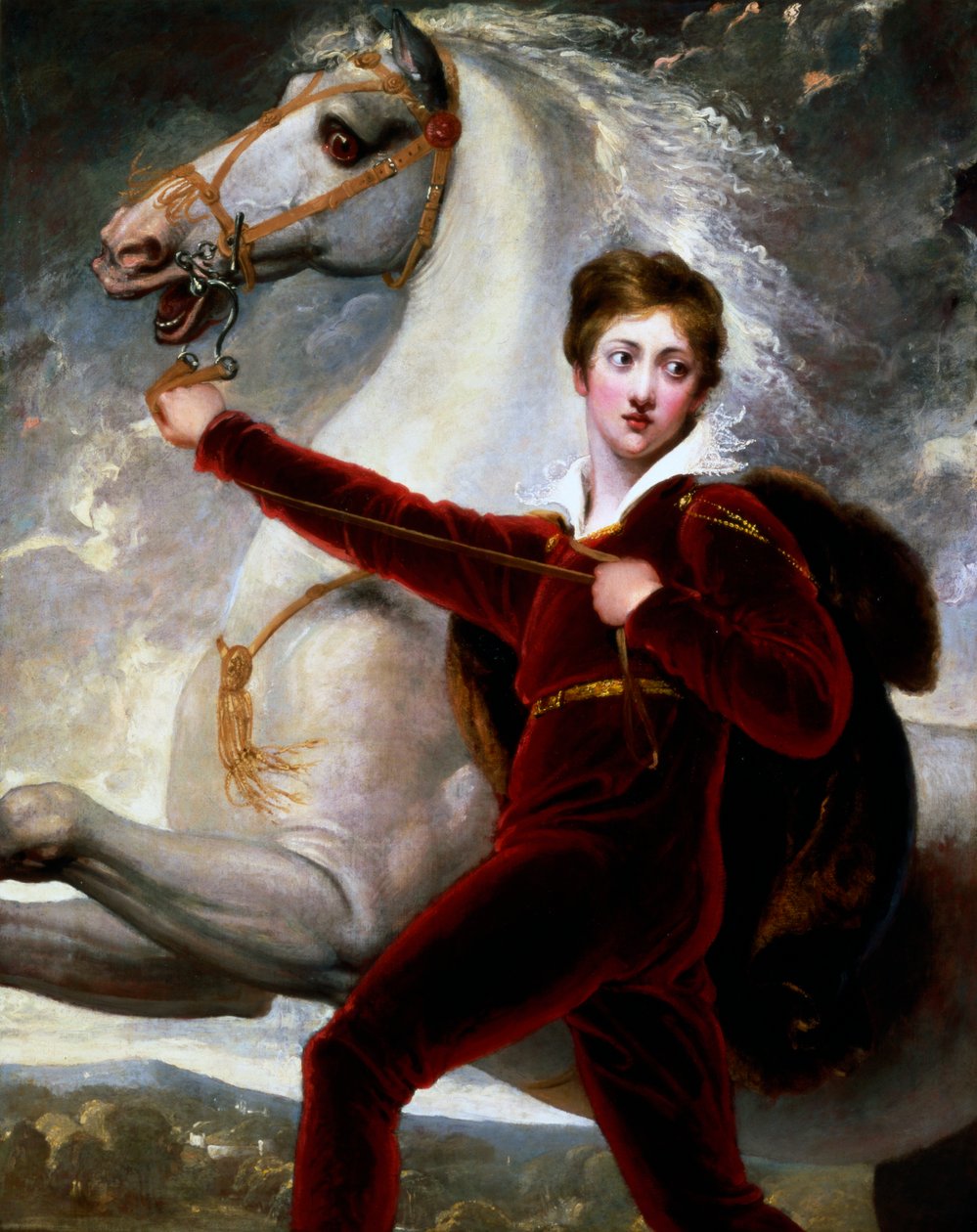 Portret chłopca w czerwonym aksamitnym garniturze autorstwa Thomas Stothard
