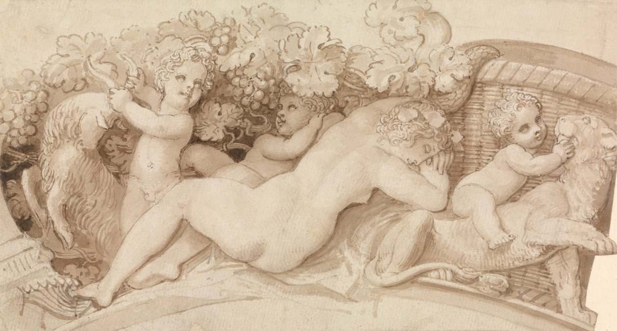 Reliefowy projekt do srebrnej solniczki autorstwa Thomas Stothard