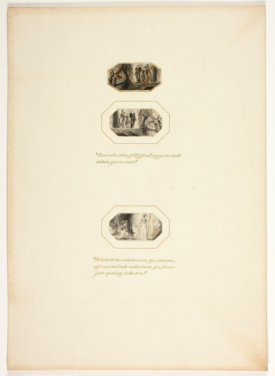 Studie für eine Platte aus Telemachus autorstwa Thomas Stothard