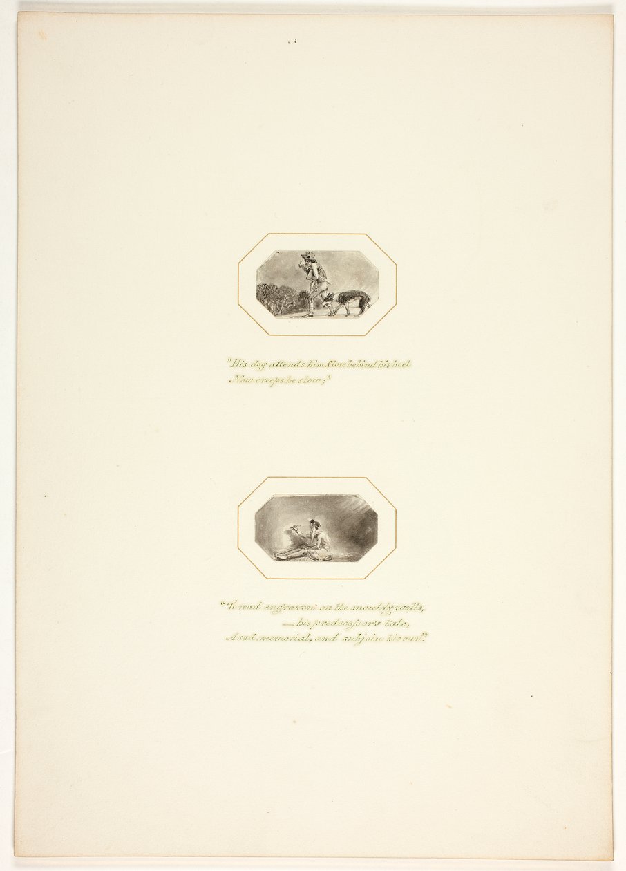 Studium do planszy z „The Task” autorstwa Thomas Stothard