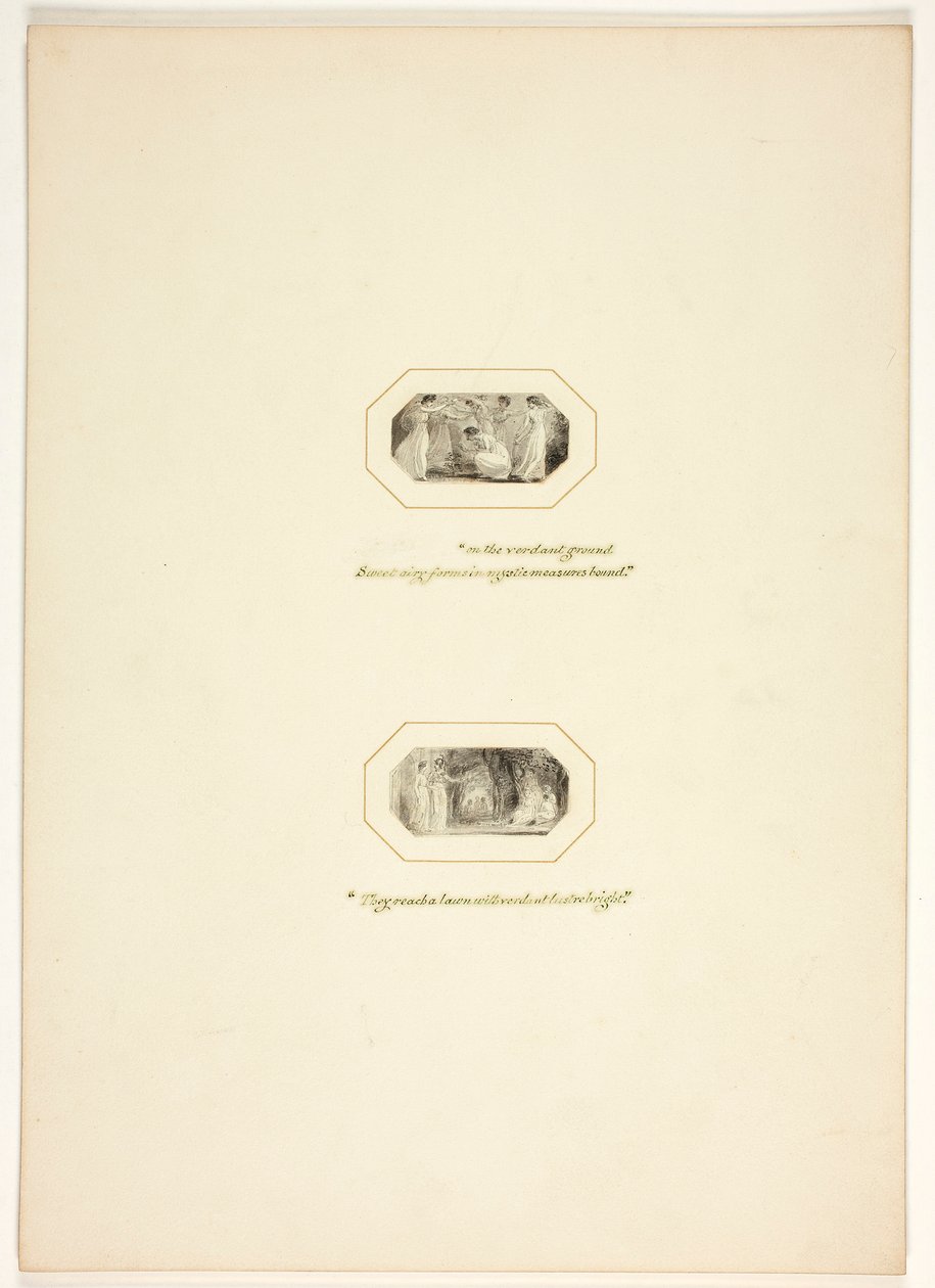 Studie für eine Platte aus The Task autorstwa Thomas Stothard
