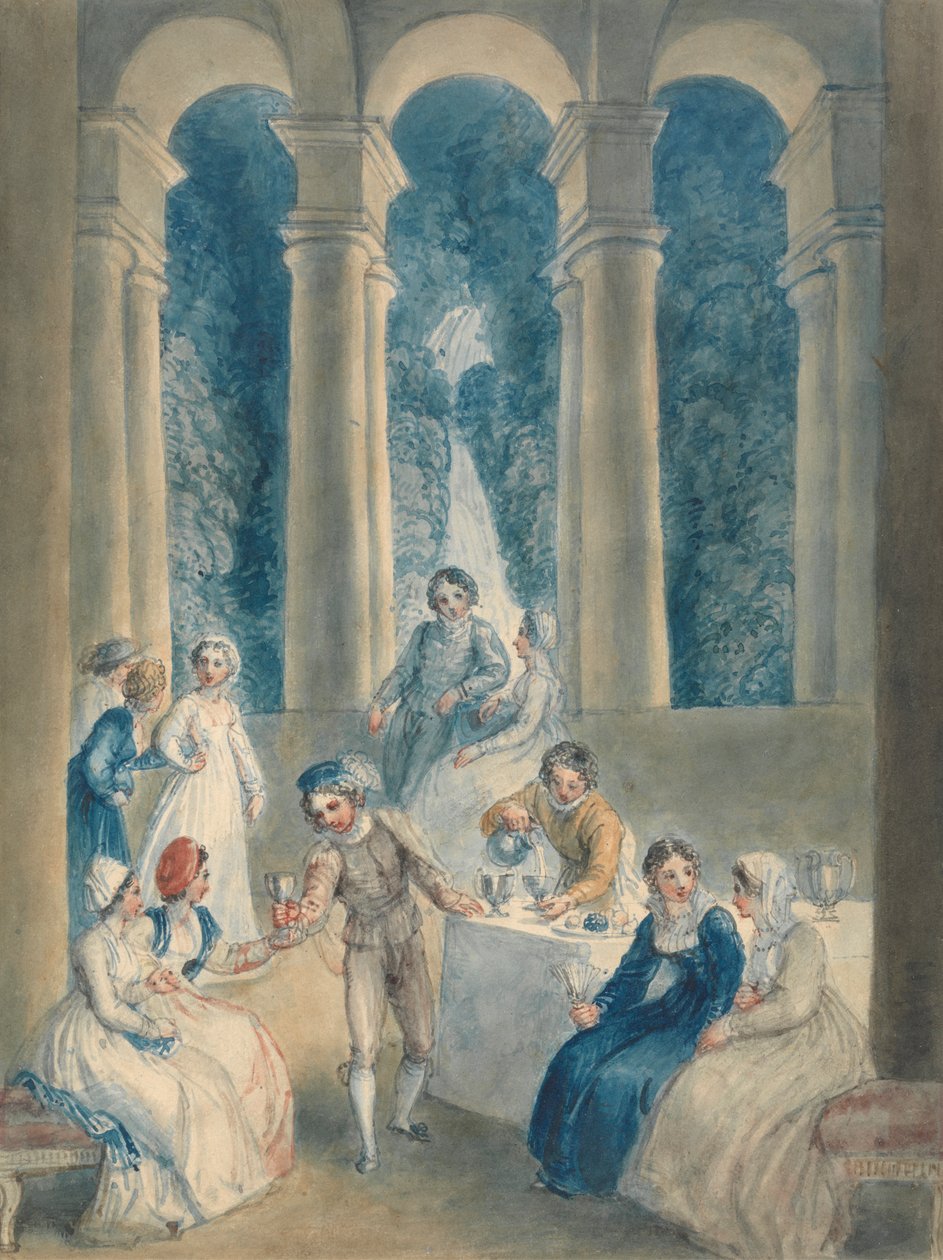 Dziesiąty dzień Dekameronu autorstwa Thomas Stothard